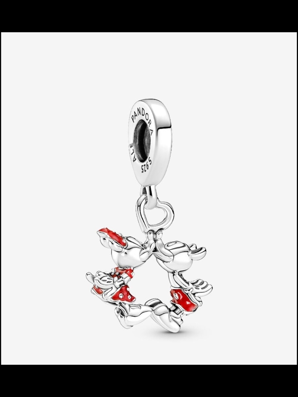 Pandora Silver Minnie Mouse Star Dangle Charm with Red Accents